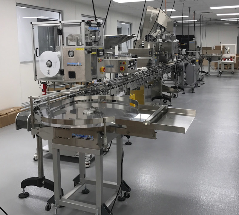 This new automatic bottle filling line for nutrition product manufacturer Global Healing Center was designed and installed by Deitz Co. The line more than doubles production rates and saves on labor costs.