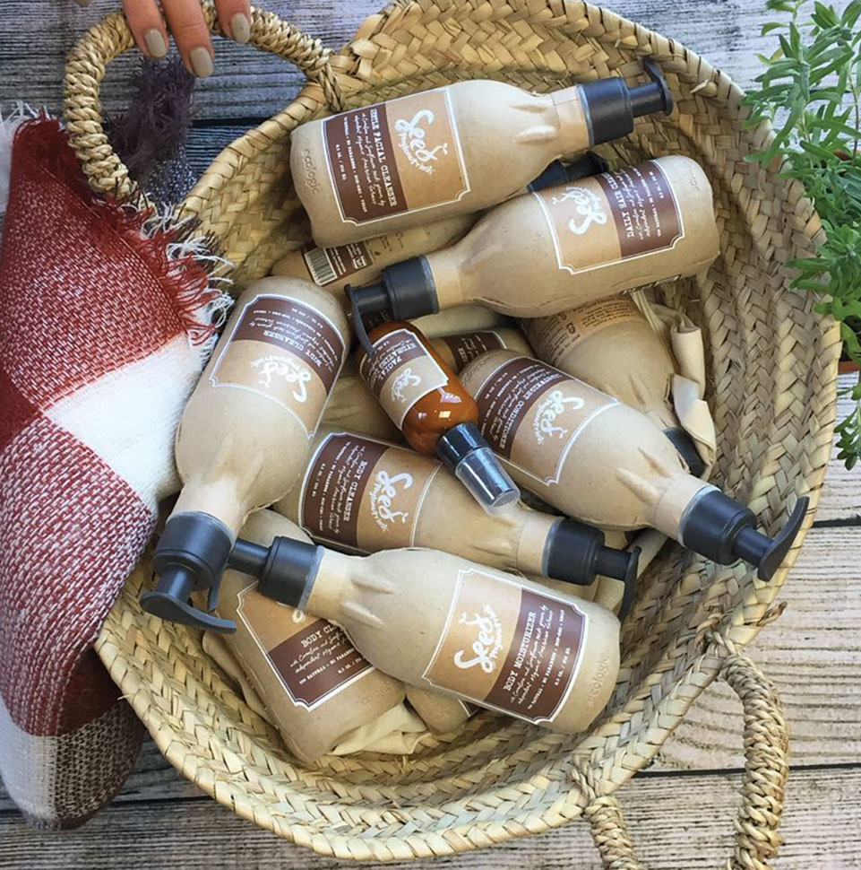 A new L&rsquo;Oreal brand called Seed Phytonutrients debuted on Earth Day in a molded pulp bottle.