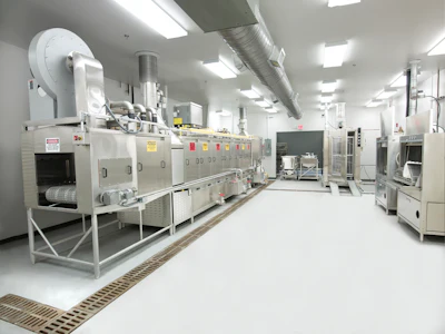Douglas Machines Corp. newly completed 68,0000-sq-ft facility is equipped with a wash test and research area to help processors confirm anticipated cleaning effectiveness and throughput rates. Photo courtesy of Douglas Machines.