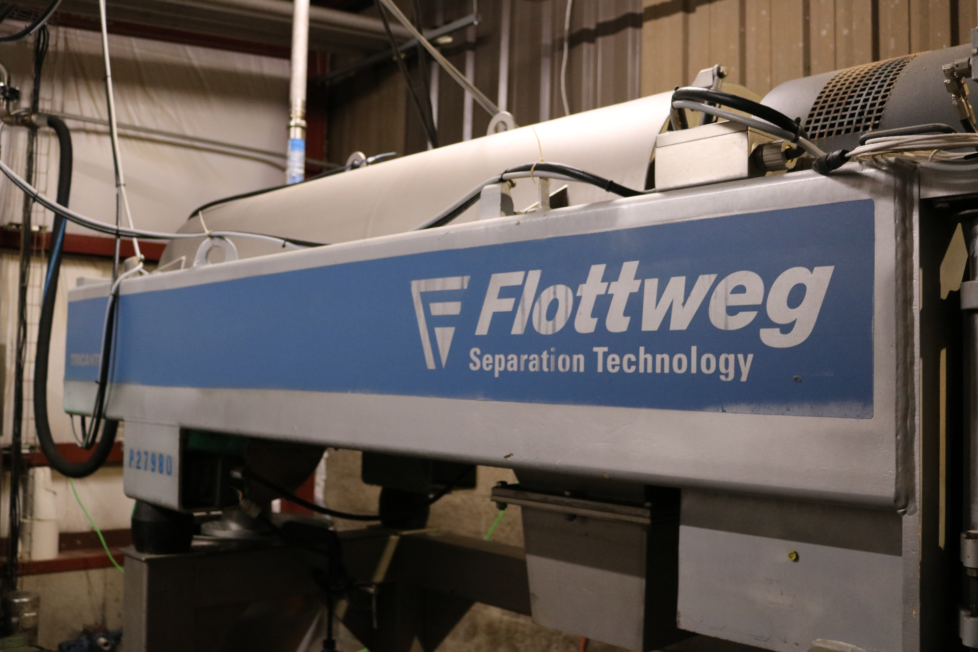 JTM Food Group processes about 35,000 gal of wastewater per day using the Tricanter, which simultaneously separates wastewater into three components: grease, water and solids. Photo courtesy of Flottweg.