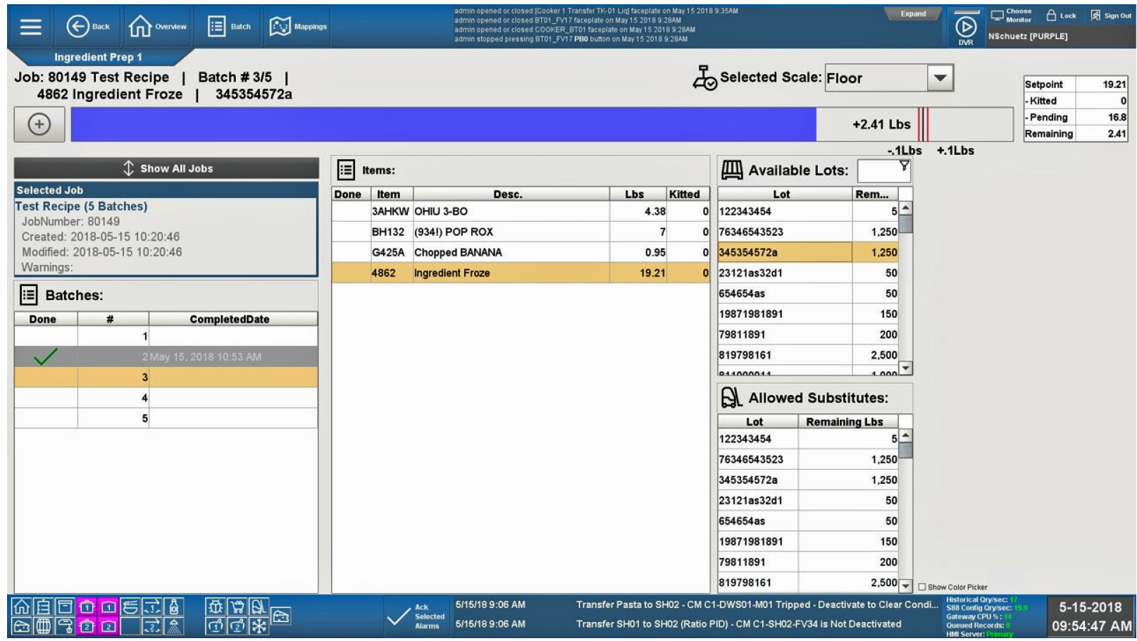 System integrator ECS Solutions created a procedural and equipment view for JTM Food Group&rsquo;s operators, based on ISA-88 standards. Image courtesy of ESC Solutions.