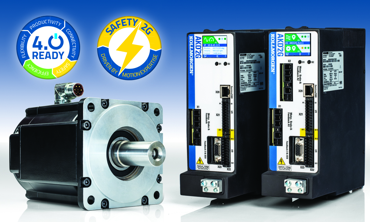 Kollmorgen&rsquo;s second-generation AKD2G servo drive and AKM2G servomotor were on display at their booth in the Central Hall.