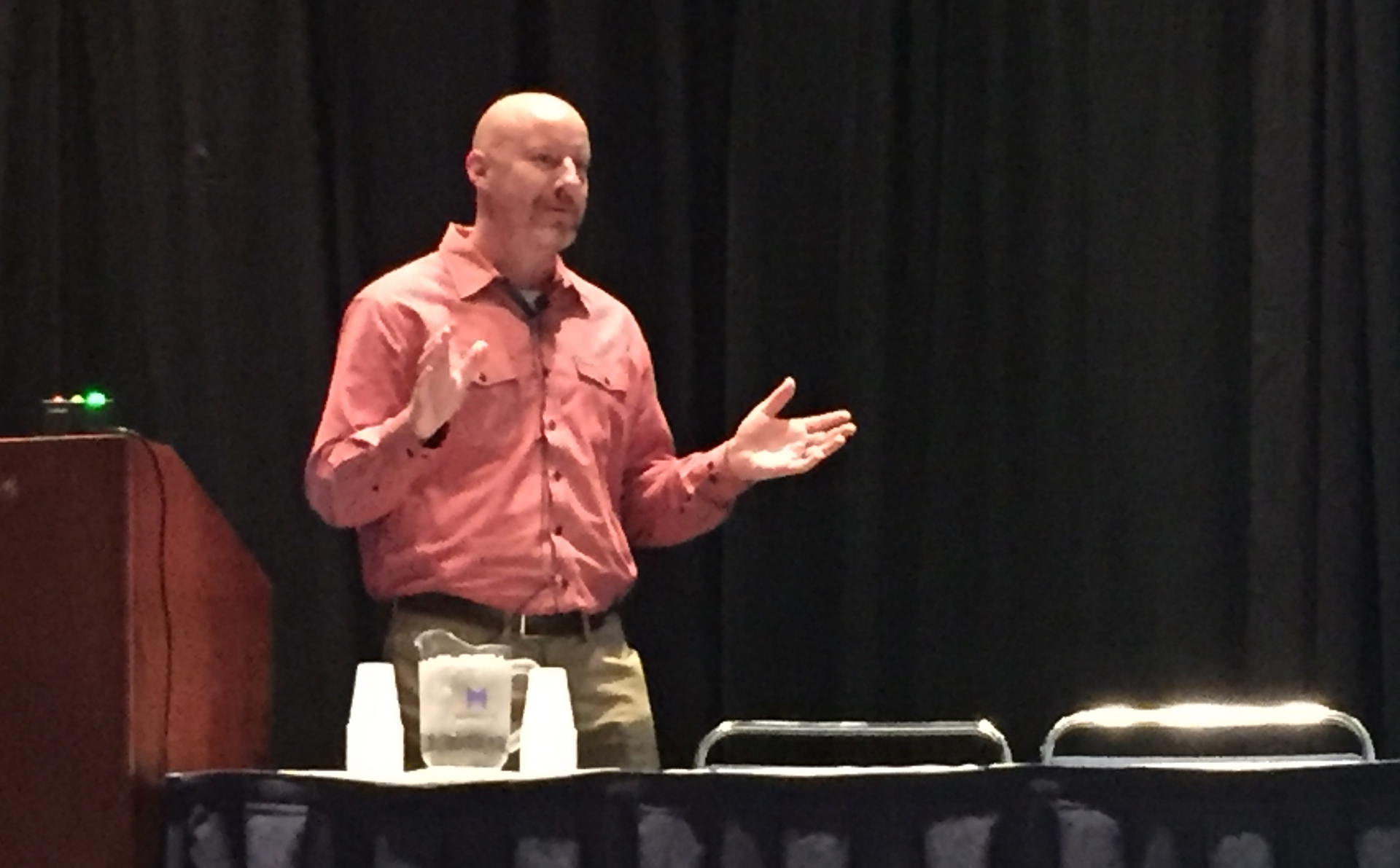 Jim Tassell, senior IT security architect for Kellogg, presents the food maker&rsquo;s cybersecurity journey at the Automation Fair&rsquo;s Food and Beverage Forum.