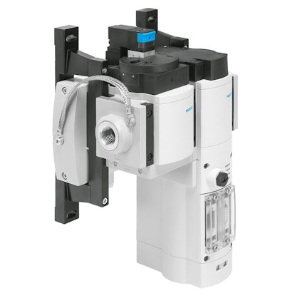 Festo's E2M energy efficiency module measures both pressure and flow of compressed air.