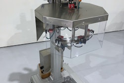 The compact machine adds no more than 34 in. to the length of a packaging line. It reliably inspects all angles of the bottle or label at speeds to 100 bottles/min.