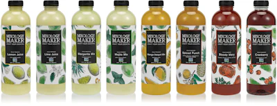 Mixology Maker is a range of cold-press cocktail mixers originally developed for use behind hospitality industry bars that has now expanded into liquor stores throughout South Florida, followed by a national rollout.