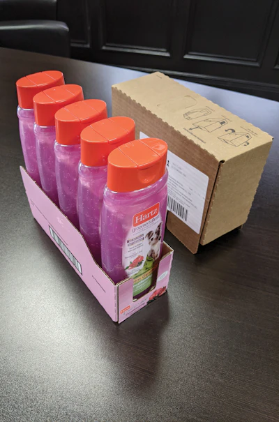 Shown is a typical example of the retail-ready packaging format used by Hartz.