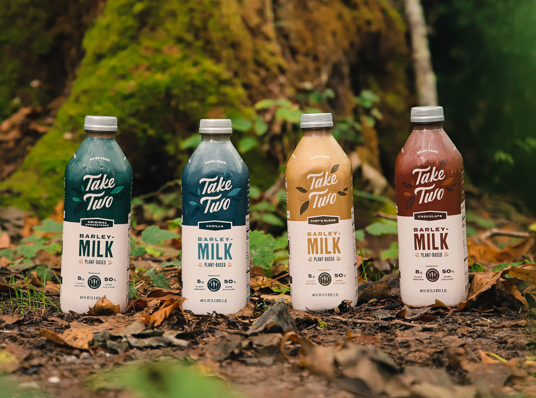 The Take Two Foods initial product line includes four milks, with more products planned.