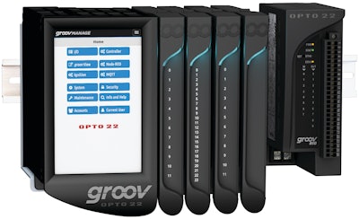 Opto 22’s groov EPIC edge programmable industrial controller and groov RIO edge I/O module.