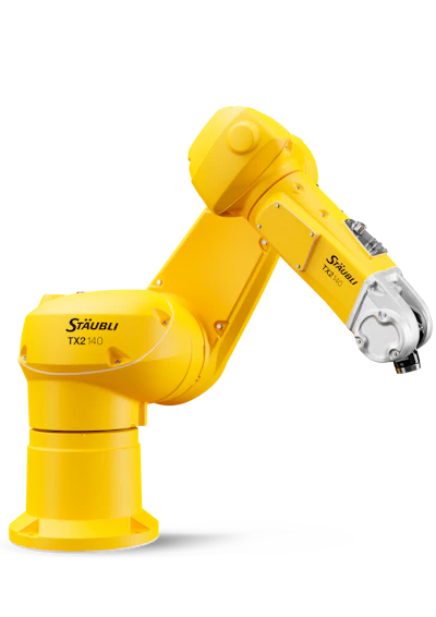 Stäubli offers three new robots for the medium-payload range: the TX2-140 (pictured), the TX2-160, and the TX2-160L.