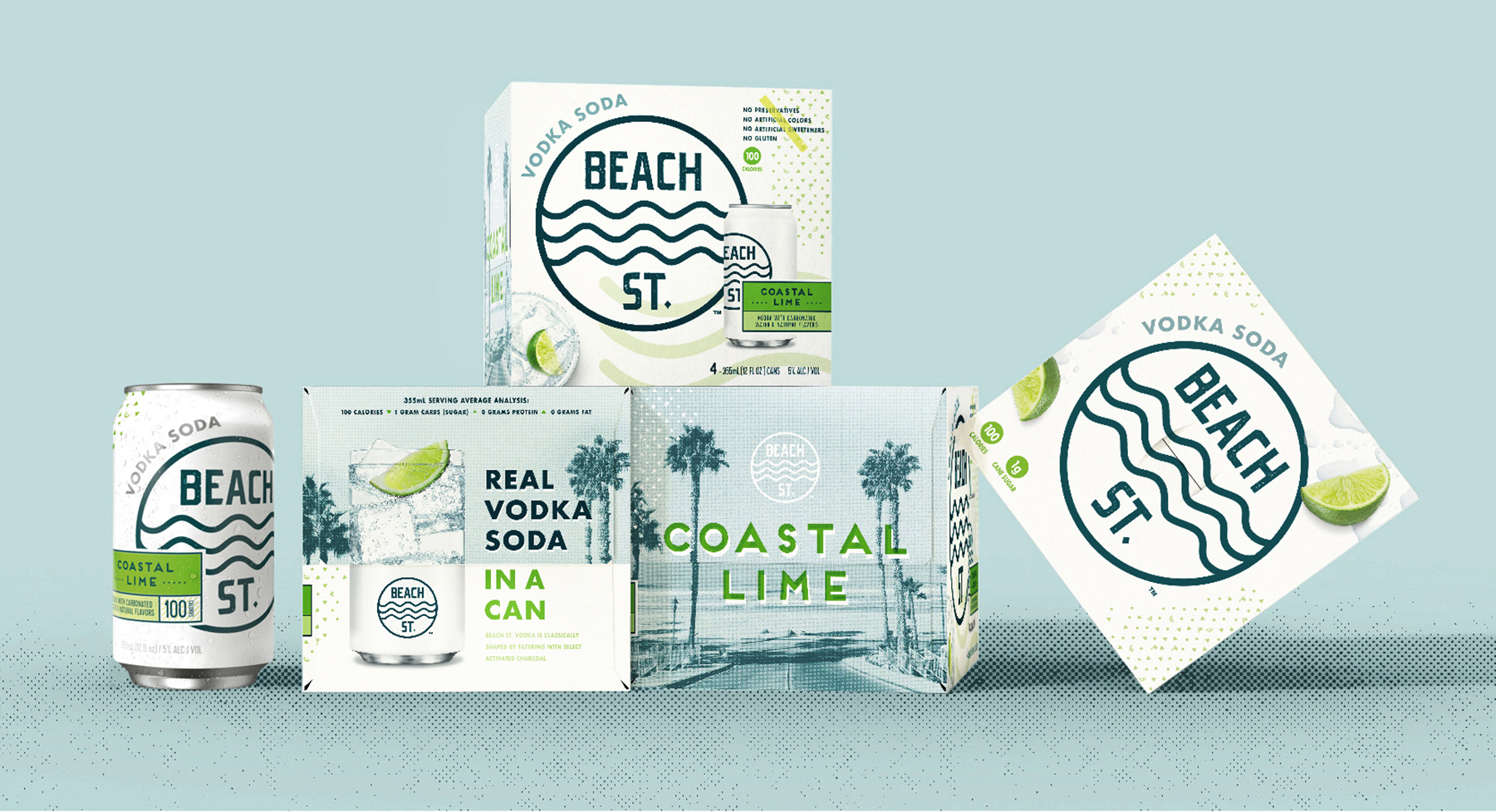 Beach St. Vodka Beverage Packaging