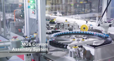 Linear servos insert the canisters into the actuators when the components are properly aligned in the starwheels.