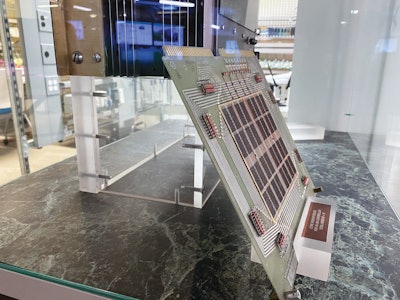 Modicon created the first programmable logic controller (PLC) in the United States in 1968. See it in PACK to the Future machine exhibit courtesy of Schneider Electric. (Image courtesy of Schneider Electric.)