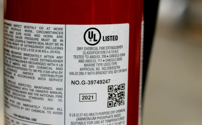 The UL-listed label is a key part of the Amerex brand identity, ensuring consumers they’re getting a product that’s been designed and thoroughly tested, and is proven safe to operate.