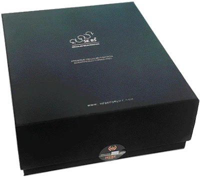 A tamper evident label seen here affixed to the secondary packaging for the SE85 supplement variety.