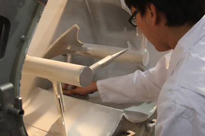 The GMS Multiflux batch mixer provides flexibility, with an unrestricted number of ingredients and the ability to adjust a recipe after every batch.