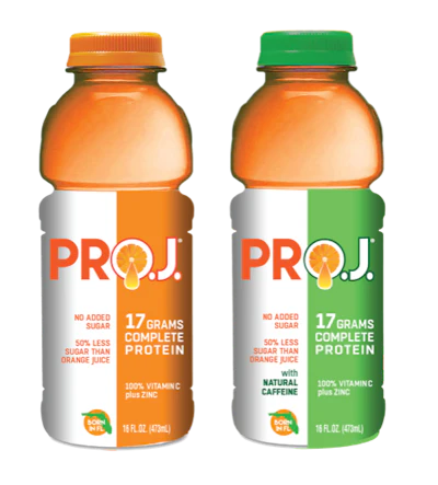PRO.J is packaged in a shelf-stable, 16-oz PET bottle with a Silgan 38 VSI hot-fill closure