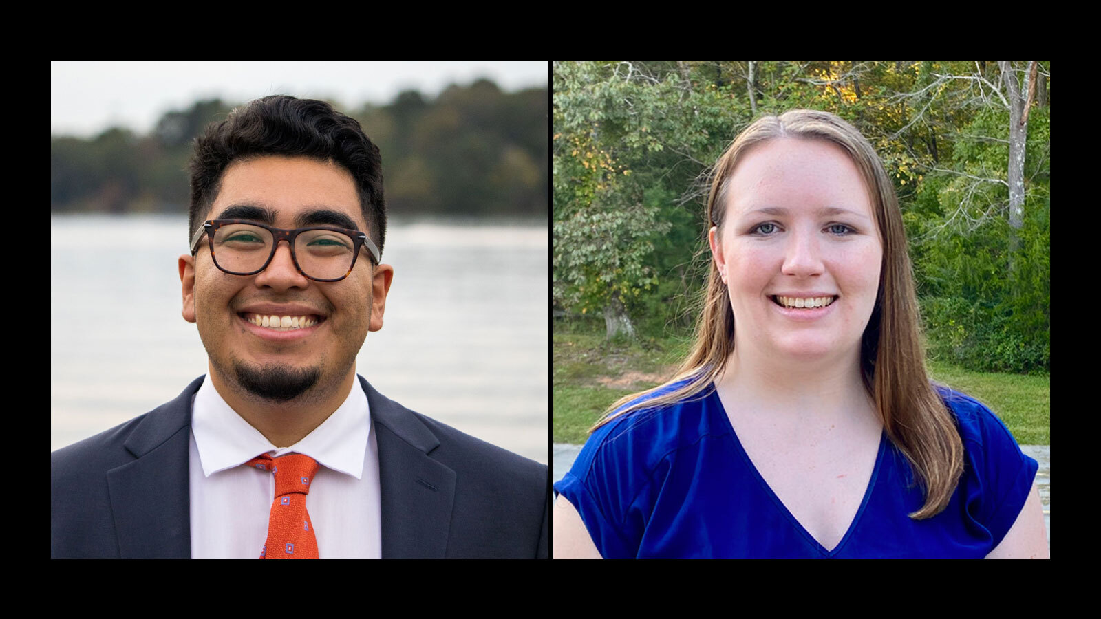 Henry Lopez (left) and Michaela Gibson (right), seniors at Clemson University, received distinguished scholarships related to their study of packaging.
