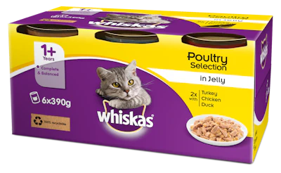 The move to paperboard for its pet food brand multipacks, including Whiskas wet cat food, is expected to remove 180 metric tons, or approximately 198 U.S. tons, of plastic film from the environment annually.