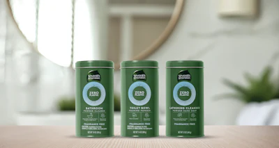 The Zero Plastic Home Care Line, consisting of both powder-based cleaners as well as pressed-powder tablets, features tin-plate steel canisters.