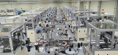 Currently, Bioneer labels and seals 40 boxes/min on each of the nine lines, for a combined output of over 350 kits/min.