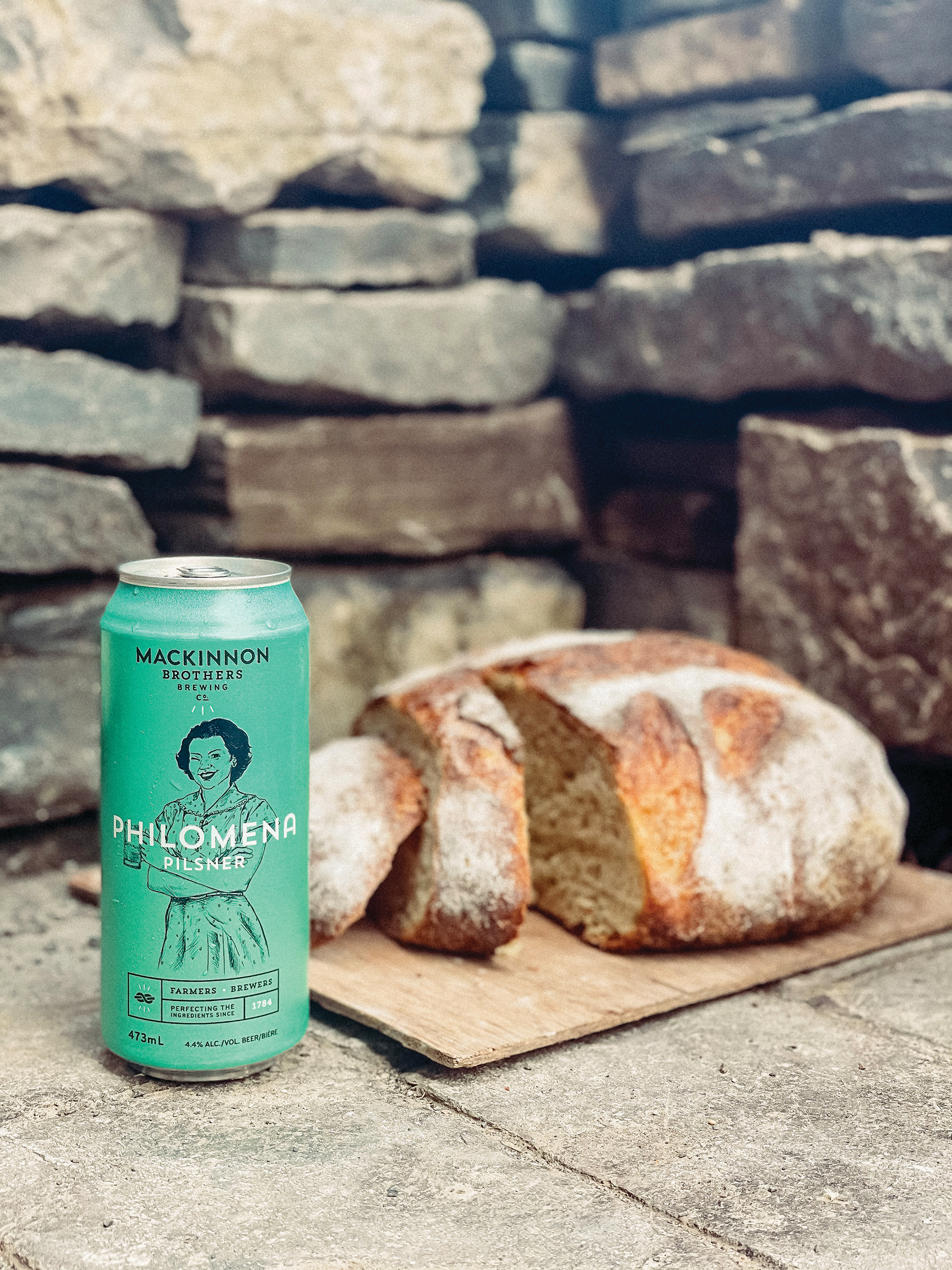Can design for Philomena Pilsner celebrates the brothers&rsquo; grandmother Philomena, who used beer to bake her bread.