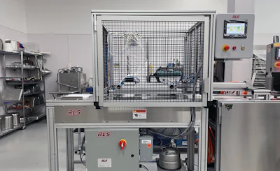 Side external view of Cheeba Chews’ proprietary swabbing station innovation.