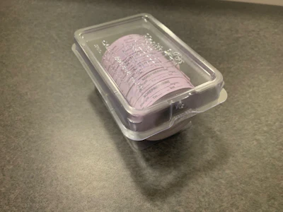 The clamshell is designed to open and close easily thanks to the company’s Click-it Closure technology so to function as a container.