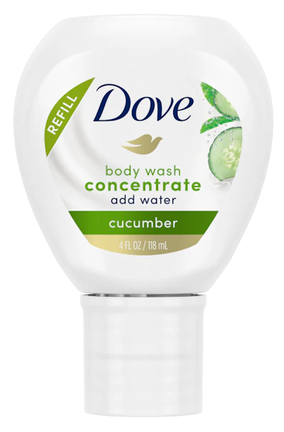 The refill bottles use a proprietary Quick Connect Cap that attaches directly to the reusable bottle for mess-free transfer of the concentrate to the container.
