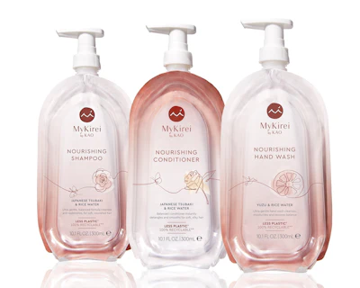 Kao’s first product was launched in the AIR bottle, a flexible, yet rigid package that dispenses three times more product and uses 50% less plastic than a rigid-plastic pump bottle.