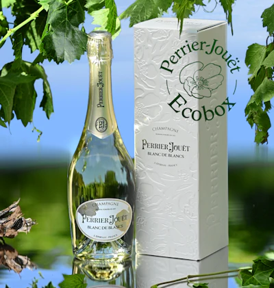 France-based prestige champagne brand Maison Perrier-Jouët has launched a new eco-designed gift box made from 100% natural fiber sourced from FSC-certified forests in Northern Europe.