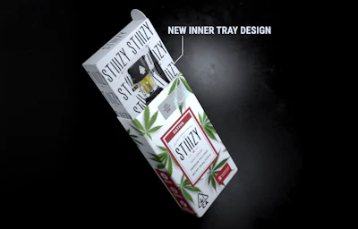 The STIIIZY vape pod package AFTER