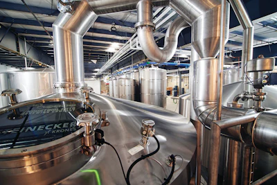 Compared with its 25-hL brewhouse at its original facility, Industrial Arts’ new 100-hL brewhouse achieves more efficient extraction and hops utilization because of its bigger scale.