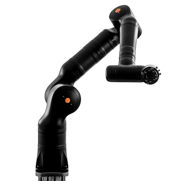 The KR1018 is a seven-axis cobot from Kassow Robots that has a payload of 18 kg and a reach of 1000 mm.