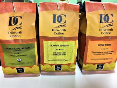 Dilworth Coffee packaging BEFORE the redesign.