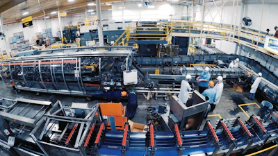 Installation of the new cartoner at Bumble Bee.