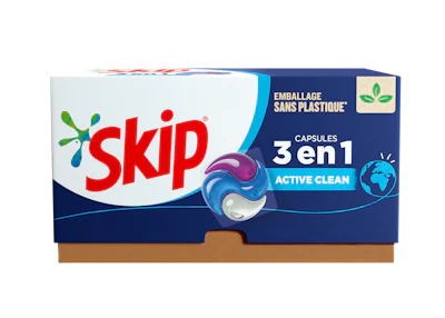 Unilever's Skip brand laundry capsule container