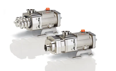 FDS twin-screw pumps can be cleaned in place, so they do not need to be taken apart for cleaning.