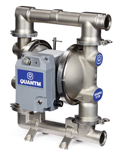 Graco’s Quantm all-electric diaphragm pumps have smarter controls, making them suited for condition monitoring.
