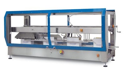 The Model 436 top case sealer can seal with tape and/or hot melt adhesive on the same machine.Changeover is simplified with the Model 436’s smart technology through its ability to sense and set the adhesive pattern on a new case size simply by running a case through the sealer.