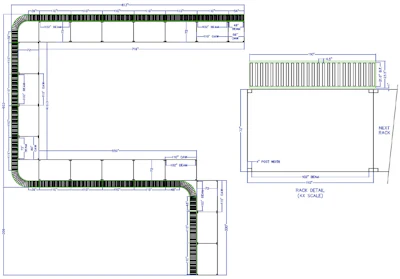 FIGURE A. The “big dipper-shaped” layout contains four consecutive, distinct picking lanes.
