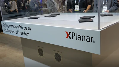 Beckhoff displayed dazzling movement of the carriers on the XPlanar table.