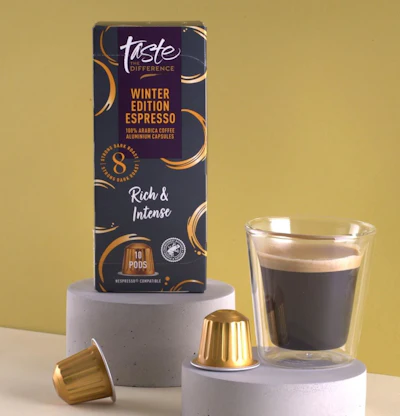 Sainsbury's own label coffee pods switched to aluminum packaging.