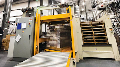 A TopTier two-in-one palletizer and stretch wrapper anchors Dust Bowl’s end-of-line packaging operations.