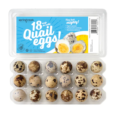 Spring Creek's 18 pack of quail eggs.