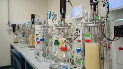 Genecis’ reactors grow PHA-producing bacteria.