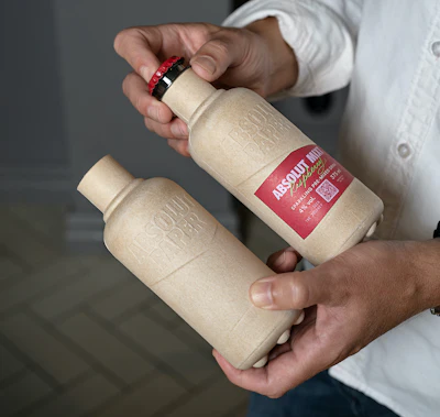 Predecessors of the first generation of commercially available paper bottles, tested at festivals in the UK and Sweden, contained lower alcohol-by-volume (ABV) Absolut Mixt ready-to-drink cocktails. A more challenging liquid, fully 40% ABV vodka, is contained in the new commercially available release.