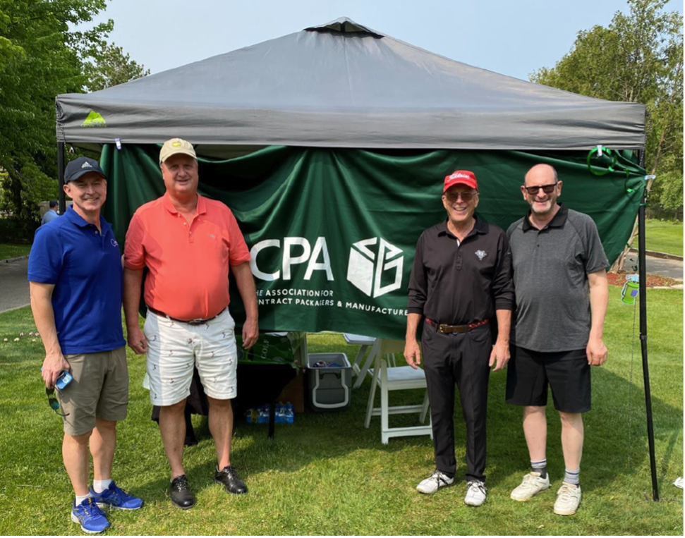 CPA Board President Jerry Thompson, Jeff Graham, former CPA Board President Mark O'Malley, and CPA General Counsel Eric Greenberg at charity golf tournament.