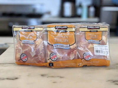 Food (Refrigerated)—Kirkland Signature 13% PCR Saddle Packs from TC Transcontinental Packaging.