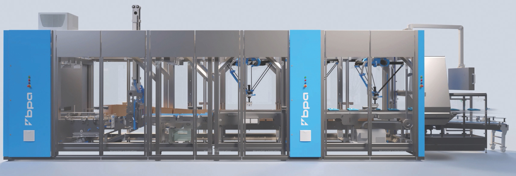 BluePrint Automation's Spider 300v robotic case loader is being shown for the first time in the Americas at PACK EXPO Las Vegas.